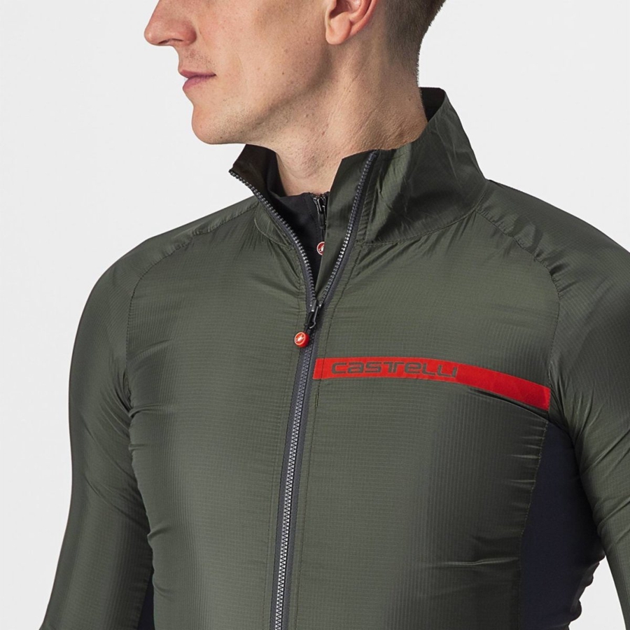 Proteccion Castelli SQUADRA STRETCH Hombre Verde Gris Oscuro | 5478-ZQBRK