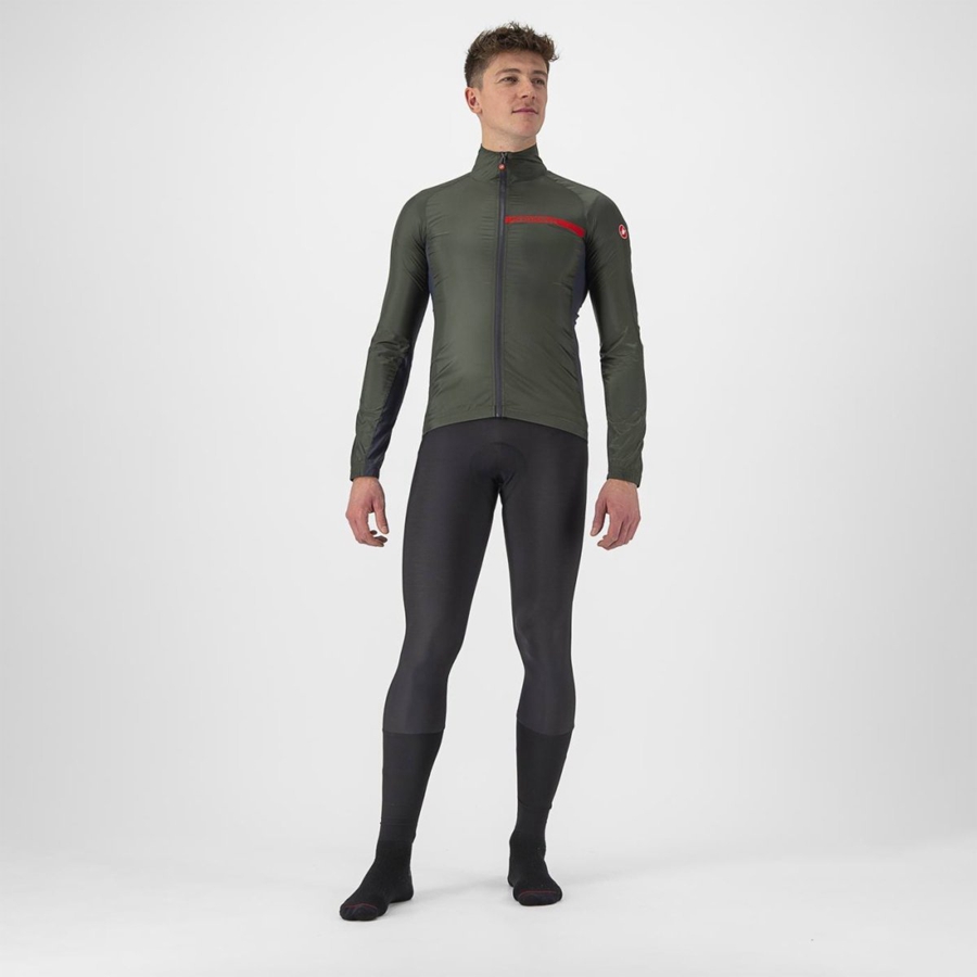 Proteccion Castelli SQUADRA STRETCH Hombre Verde Gris Oscuro | 5478-ZQBRK