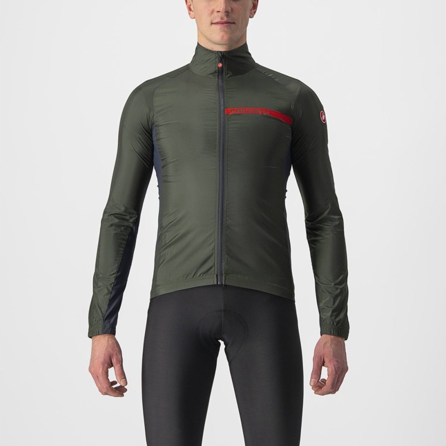 Proteccion Castelli SQUADRA STRETCH Hombre Verde Gris Oscuro | 5478-ZQBRK