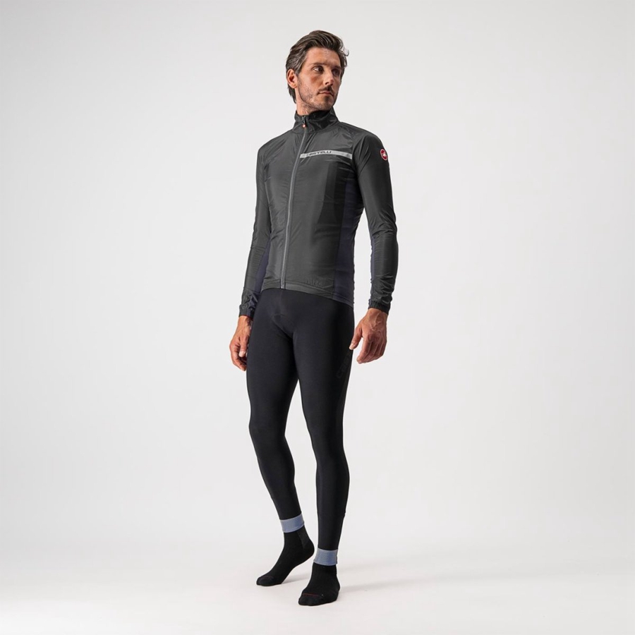 Proteccion Castelli SQUADRA STRETCH Hombre Negras Gris Oscuro | 2178-ZEPXA