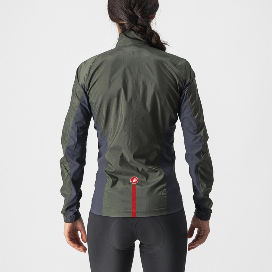 Proteccion Castelli SQUADRA STRETCH W Mujer Verde Gris Oscuro | 0289-NFDEY