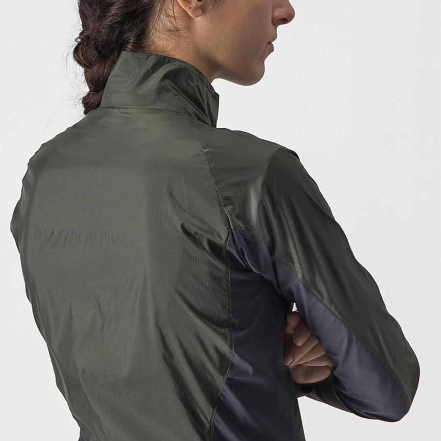 Proteccion Castelli SQUADRA STRETCH W Mujer Verde Gris Oscuro | 0289-NFDEY