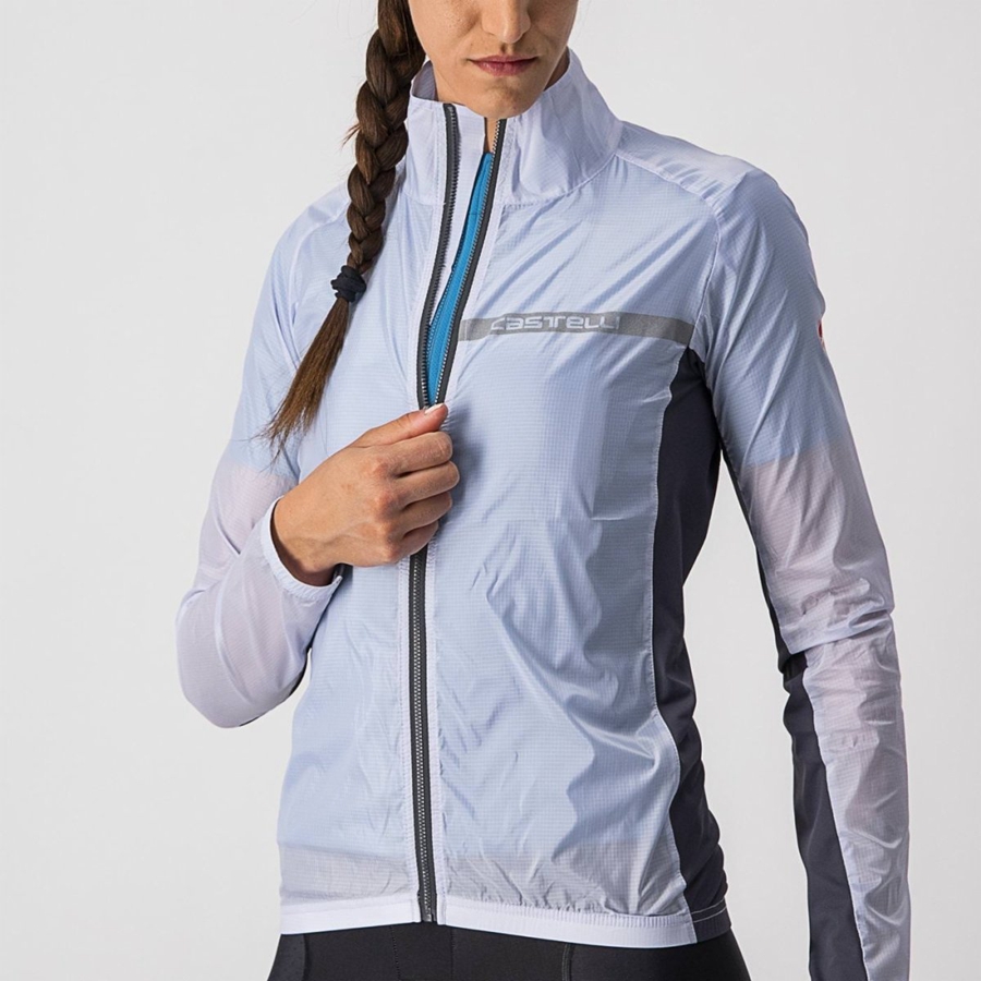 Proteccion Castelli SQUADRA STRETCH W Mujer Plateadas Gris Gris Oscuro | 6840-UMQFJ