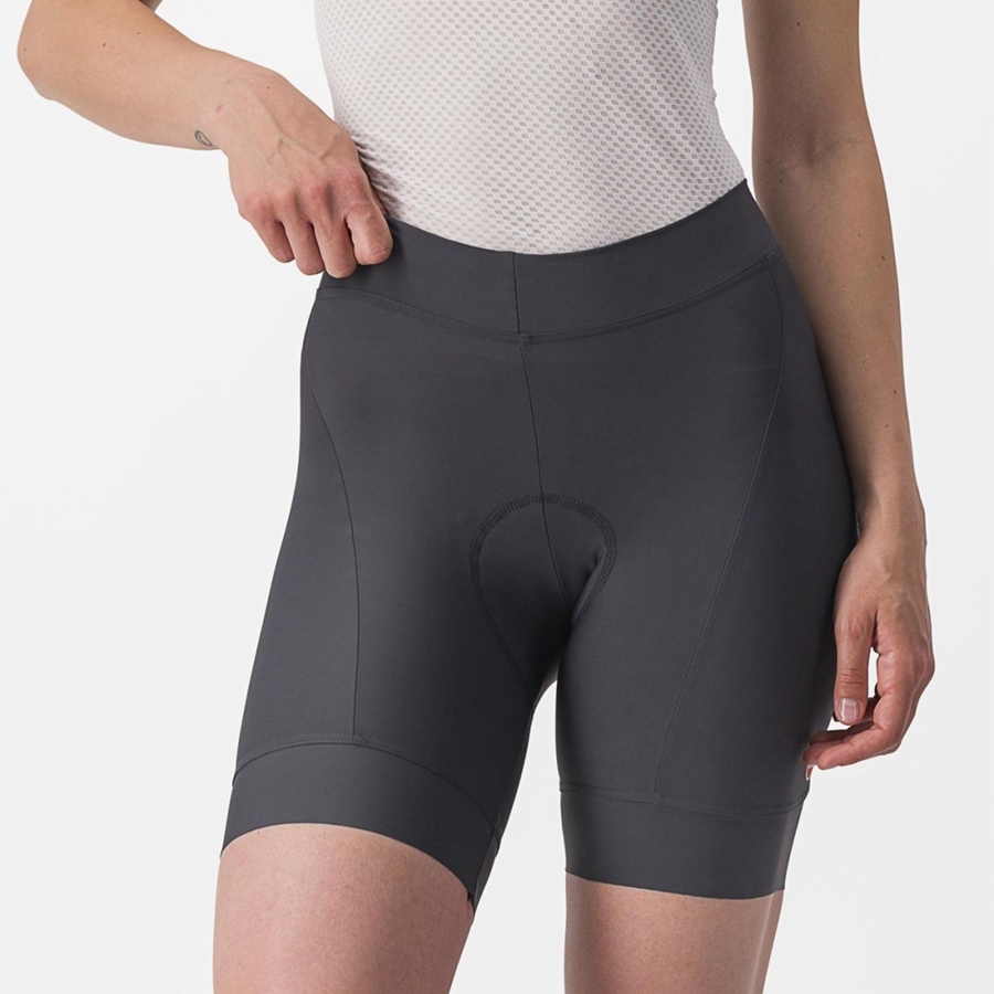 Short Castelli PRIMA Mujer Gris Oscuro Naranjas | 2098-SNKUM