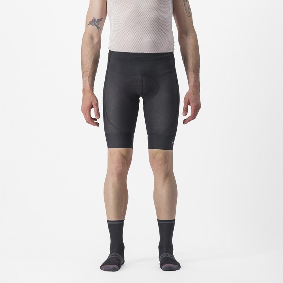 Short Castelli TRAIL LINER Hombre Negras | 1957-OLBMQ