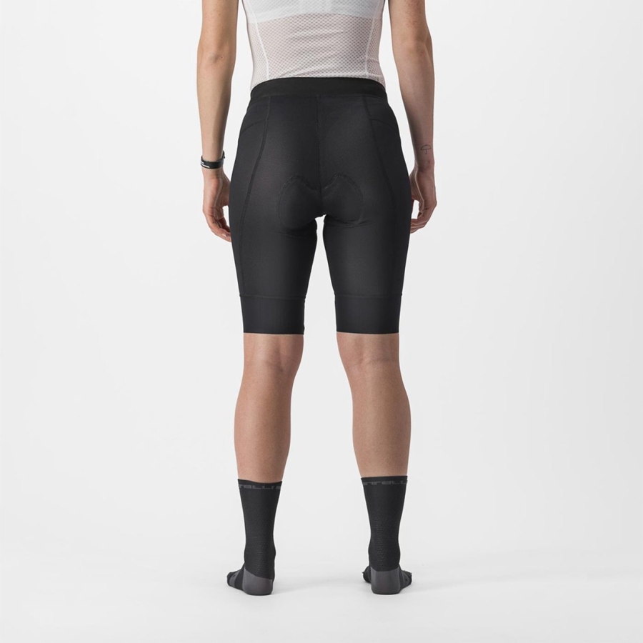 Short Castelli TRAIL W LINER Mujer Negras | 3586-LHSJO