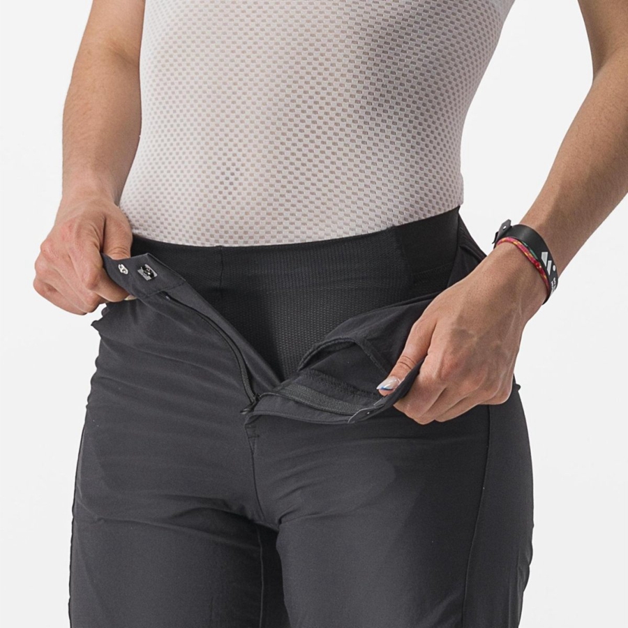 Short Castelli TRAIL W LINER Mujer Negras | 3586-LHSJO