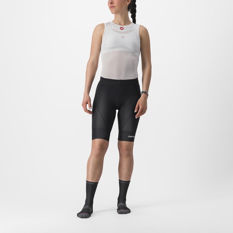 Short Castelli TRAIL W LINER Mujer Negras | 3586-LHSJO