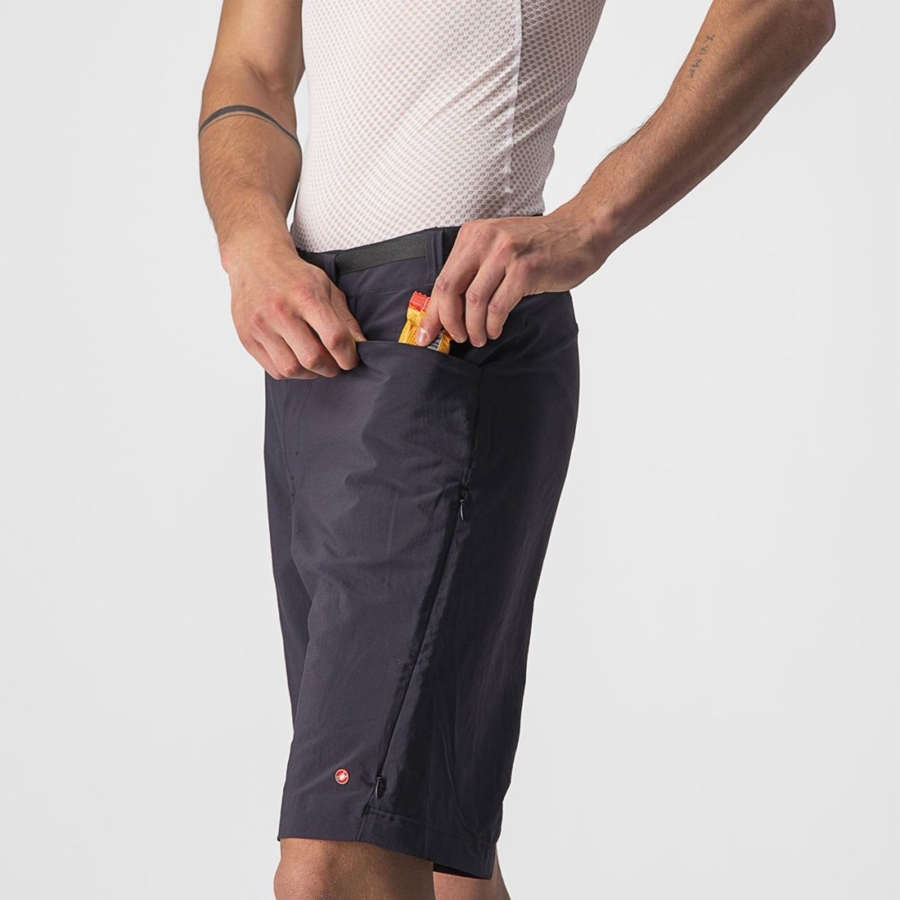 Short Castelli UNLIMITED TRAILGY Hombre Negras | 0861-ELCIX