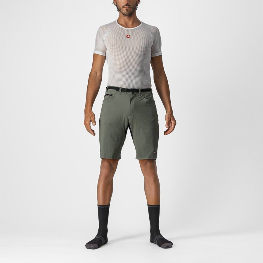 Short Castelli UNLIMITED TRAILGY Hombre Gris | 6790-IZLQV