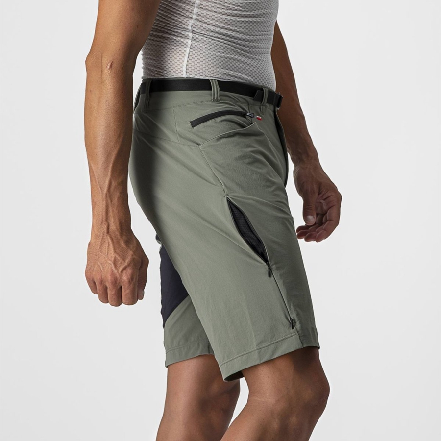 Short Castelli UNLIMITED TRAILGY Hombre Gris | 6790-IZLQV