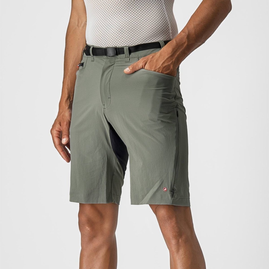 Short Castelli UNLIMITED TRAILGY Hombre Gris | 6790-IZLQV