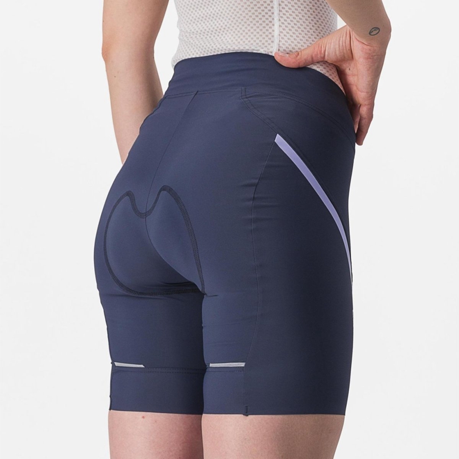 Short Castelli VELOCISSIMA 3 Mujer Azules Moradas Blancas | 0568-FXVCK