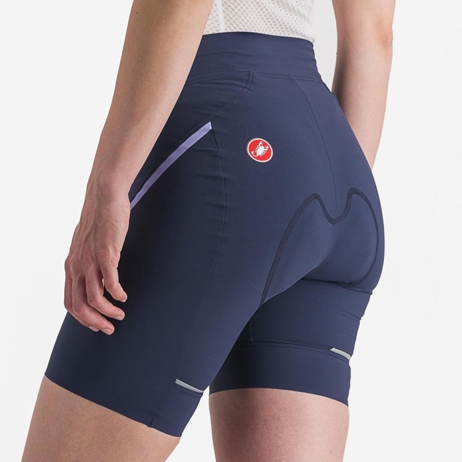 Short Castelli VELOCISSIMA 3 Mujer Azules Moradas Blancas | 0568-FXVCK