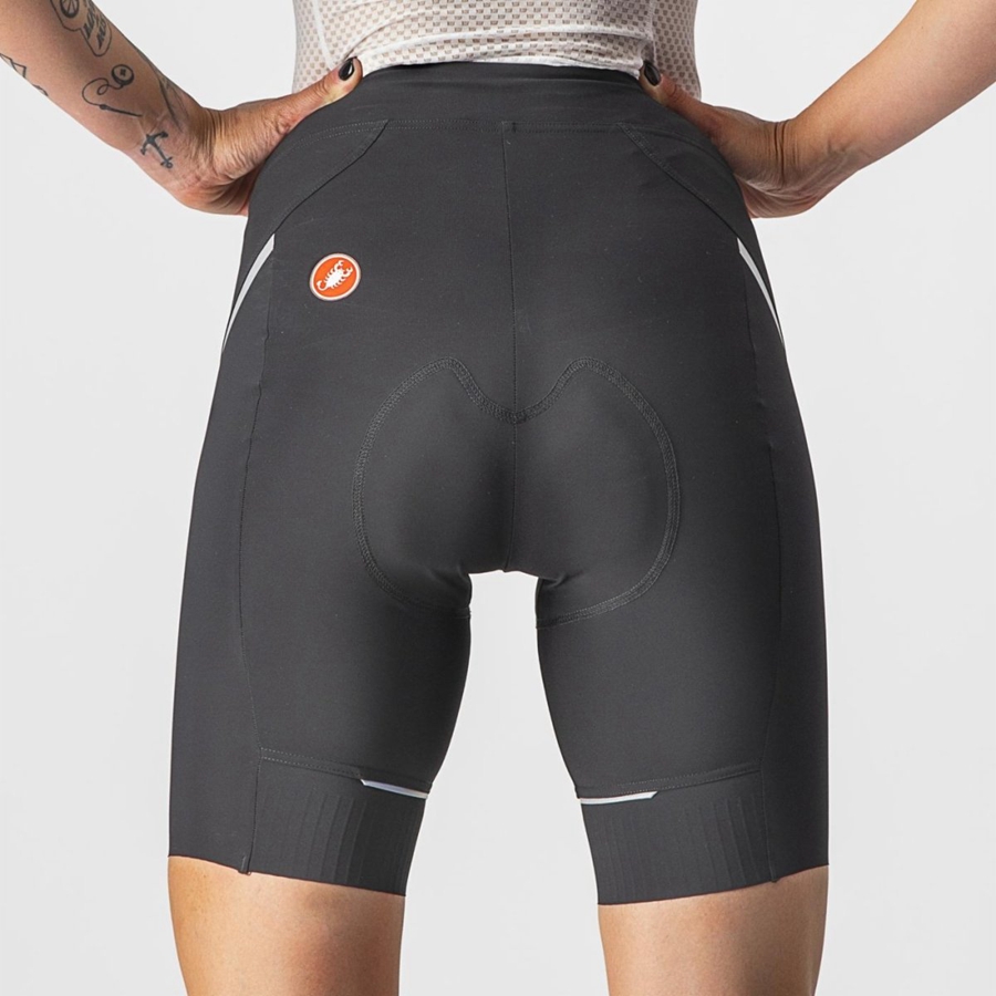 Short Castelli VELOCISSIMA 3 Mujer Negras Plateadas | 9748-WDRHO