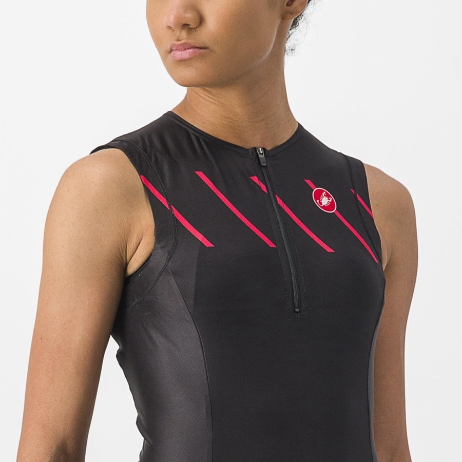 Trajes Castelli FREE 2 W TRI SINGLET Mujer Negras | 6347-GJDFX