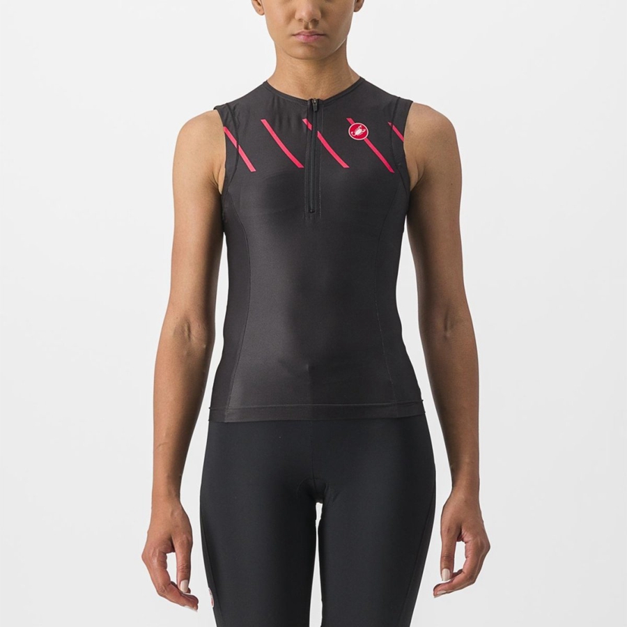 Trajes Castelli FREE 2 W TRI SINGLET Mujer Negras | 6347-GJDFX